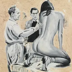 Edgar Leissing, Skulpturen Prüfzentrale, 2004, oil on canvas