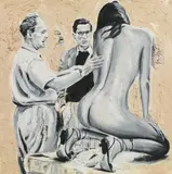 Edgar Leissing, Skulpturen Prüfzentrale, 2004, oil on canvas