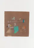 Fritz Fröhlich, Aus welchen Räumen, in welche Räume?, 1981, mixed media on paper; framed