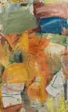 Ahmet Oran, Untitled, 1993, oil and collage on paper; framed