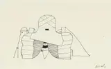 Karl Korab, Untitled, 1972, India ink on paper; framed