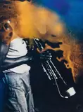 Gernot Schauer, Miles Davis, photograph, edited with synthetic resin; framed