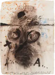 Ernst Len, Untitled, 1983, mixed media on paper; framed