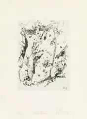 Durch Bäume by Max Weiler, 1983, dry point etching; unframed, sold Mar 2022