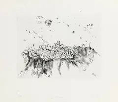 Kräuterplatz by Max Weiler, 1983, dry point etching; unframed, sold Mar 2022