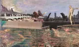 Hans Weigand, Bridge to paradise island, 2005, print mixed media on canvas; unframed