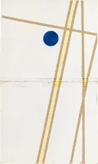 John Armleder, Untitled, 1983, mixed media on cardboard; framed
