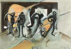 Clemens Kaletsch, Vier Beweise, 1984/86, mixed media on paper; framed