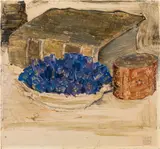 Alfons Walde, Still life with gentian, 1913, oil on cardboard