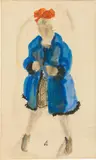 Alfons Walde, Girl with blue coat and red bow