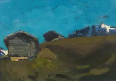 Landscape by Alfons Walde, c. 1920, oil on paper on cardboard, sold Mar 2022