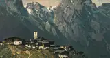 Oskar Mulley, Mountain village, oil on canvas