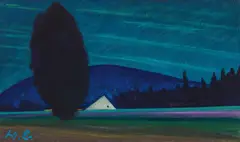 Werner Berg, Sommerabend, 1975, oil on canvas