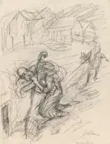 Alfred Kubin, Ashaver - Der ewige Jude, pencil on paper