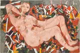 Gustav Hessing, Lying nude, 1950-52, tempera on paper; unframed