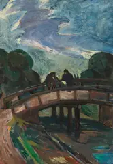 Broncia Koller-Pinell, Rest on the bridge, 1910-1915, oil on canvas