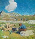 Erich Erler, Heiße Stunde, c. 1915, oil on panel