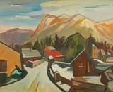 Karl Josef Gunsam, Prein scenery (Lower Austria), 1969, oil on canvas