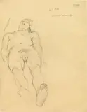 Anton Kolig, Male lying nude