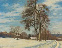 Oswald Grill, Winter landscape, 1943, oil on canvas