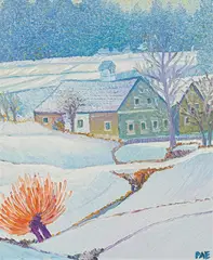 Peter A. Etzer, Stille Zeit, oil on canvas