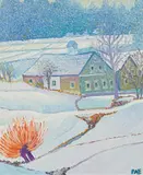 Peter A. Etzer, Stille Zeit, oil on canvas