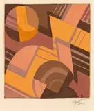 Johannes Itten, Abstract composition, mixed media on paper
