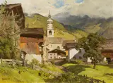 Edward Harrison Compton, Village in the Tyrolean mountains