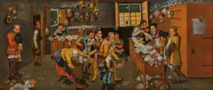 Pieter Brueghel the Younger, Der Bauernadvokat, oil on panel