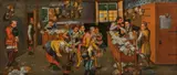 Der Bauernadvokat by Pieter Brueghel the Younger, oil on panel, sold Mar 2022