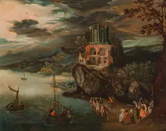 Jan Brueghel the Elder, Temple of Sibyl, oil on panel, parqueted