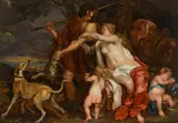 Thomas Willeboirts Bosschaert, Farewell of Venus and Adonis, oil on canvas