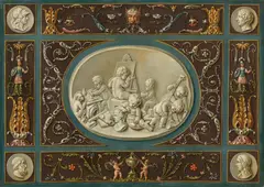 Jacob de Wit, Allegory of the Liberal Arts depicted by playing putti, oil on panel