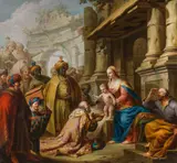 South German Master, Adoration of the Kings, oil on canvas on cardboard
