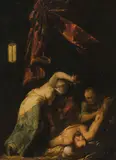Giovanni Battista Crespi, Judith and Holofernes, oil on panel; unframed