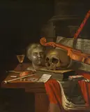 Evert Collier, Vanitas still life with a bust, 1686, oil on canvas