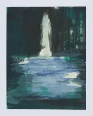 Herbert Brandl, Wasserfall, 2006, Lithografie auf Papier