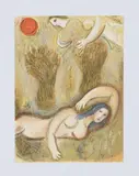 Boas und Ruth by Marc Chagall, um 1960, Farblithografie auf Papier, sold Nov 2021