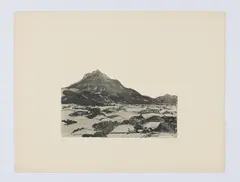 Georg Eisler, o.T., Aquatinta-Radierung auf chamoisfarbenem Druckpapier (Arches)