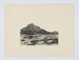 Georg Eisler, o.T., Aquatinta-Radierung auf chamoisfarbenem Druckpapier (Arches)