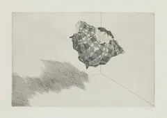 Paul Flora, Fliegender Clown, ca. 1983, Radierung auf Papier; gerahmt