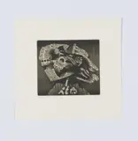 Heinrich Heuer, Parolen, 1980, Radierung auf Papier
