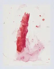 Martha Jungwirth, Bananenblüte, 2011, Algrafie, lavierte Tusche, partiell mit der Hand eingefärbt auf Rives Bütten (300g/m²); gerahmt