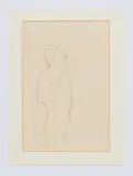 Stehendes Liebespaar by Gustav Klimt, 1908/1986, Faksimile Druck nach Klimt-Zeichnung, sold Nov 2021