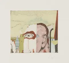 Karl Korab, Der Mann ohne Schnurrbart (Mappe mit sechs Farbradierungen), 1972, Farbradierungen auf Papier