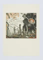 Rudolf Kriebaum, Sperrgebiet, Farbradierung auf Papier