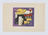 Fernand Léger, Composition, ca. 1950, Serigrafie in 4 Farben auf Bütten (Arches)