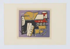 Composition by Fernand Léger, ca. 1950, Serigrafie in 4 Farben auf Bütten (Arches), sold Nov 2021