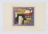 Fernand Léger, Composition, ca. 1950, Serigrafie in 4 Farben auf Bütten (Arches)