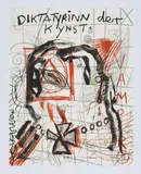 Jonathan Meese, Diktatyrinn der Kynst, 2007, Farblithografie auf Bütten
